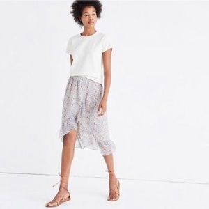 Madewell Ruffle “faux wrap” Midi Skirt
